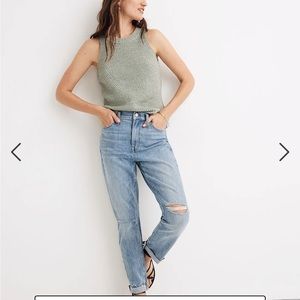 Madewell high rise slim boyjean
